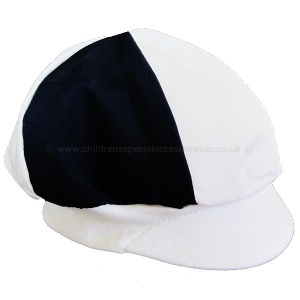 Baby Boys Navy & White Poly Cotton Christening Cap